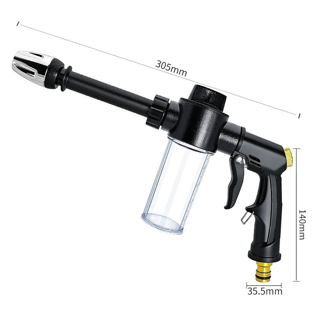 High Pressure Car Washing Spray Gun with Foam Bottle – Multi-Function Water Gun, Suitable for Pets, Motorcycles, and Gardens