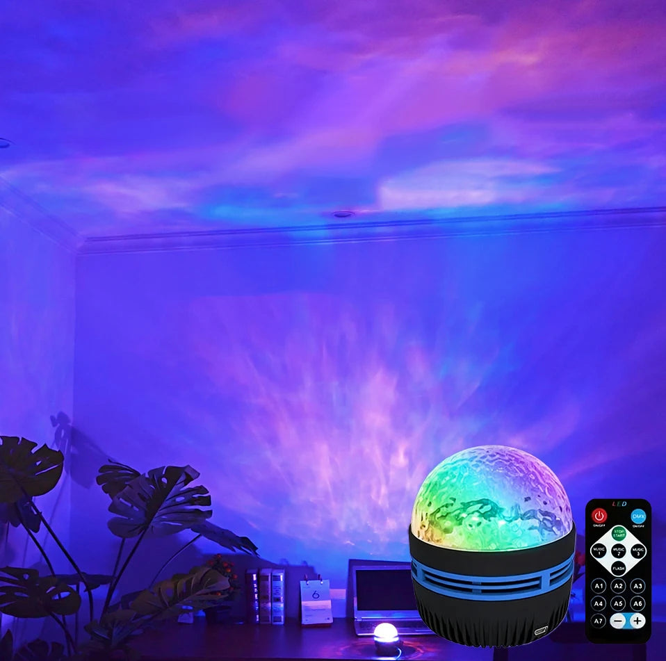 Galaxy Projector RGB Star Projector USB Powered Remote Control Night Light Lamp for Birthday Gifts Holiday Party Room Decoration