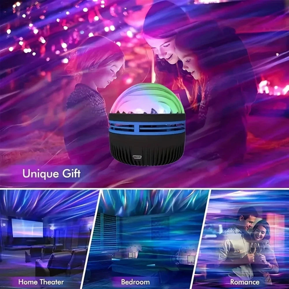 Galaxy Projector RGB Star Projector USB Powered Remote Control Night Light Lamp for Birthday Gifts Holiday Party Room Decoration