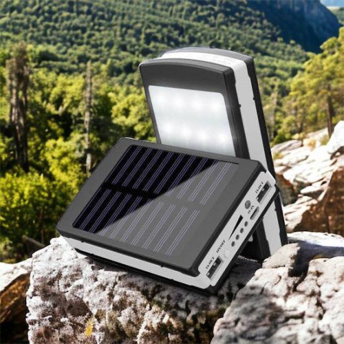 УМБ Power Bank Solar 90000 mAh мобільне зарядне з сонячною панеллю та лампою, Power Bank Charger Батарея
