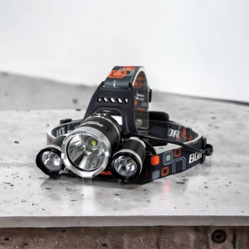 Ліхтар Police 3000-T6+2XPE (2х18650, 5 режимів, Zoom, 1500 люмен), Налобний ліхтар з лінзою