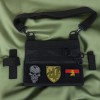 Сумка тактична чорна для скритого носіння з кобурою, чоловічий месенджер з кордури