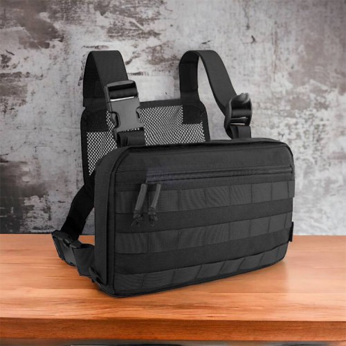 Тактична нагрудна сумка з Cordura 1000D, розгрузка чоловіча чорна