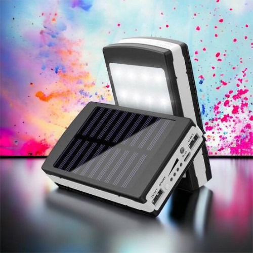 УМБ Power Bank Solar 90000 mAh мобільне зарядне з сонячною панеллю та лампою, Power Bank Charger Батарея