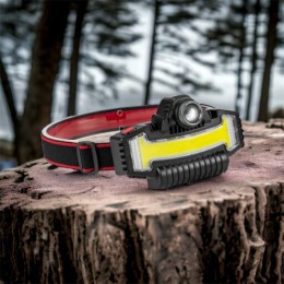 Налобний ліхтарик Bailong BL-W685-LTS+COB+RGB, 5 режимів, водостійкий, ударостійкий, USB кабель Type-c