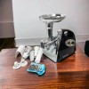 М'ясорубка Rainberg RB-675 3800 Вт із соковижималкою, м'ясорубка електрична метал. Колір: чорний
