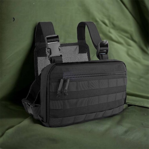 Тактична нагрудна сумка з Cordura 1000D, розгрузка чоловіча чорна