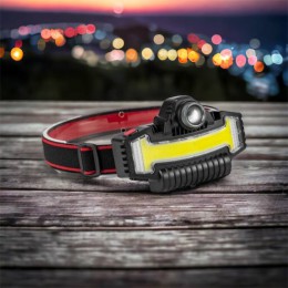 Налобний ліхтарик Bailong BL-W685-LTS+COB+RGB, 5 режимів, водостійкий, ударостійкий, USB кабель Type-c
