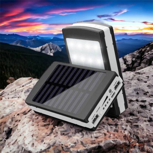 УМБ Power Bank Solar 90000 mAh мобільне зарядне з сонячною панеллю та лампою, Power Bank Charger Батарея