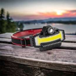 Налобний ліхтарик Bailong BL-W685-LTS+COB+RGB, 5 режимів, водостійкий, ударостійкий, USB кабель Type-c
