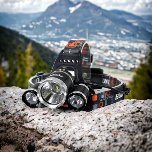 Ліхтар Police 3000-T6+2XPE (2х18650, 5 режимів, Zoom, 1500 люмен), Налобний ліхтар з лінзою