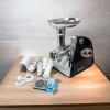 М'ясорубка Rainberg RB-675 3800 Вт із соковижималкою, м'ясорубка електрична метал. Колір: чорний