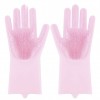 Силіконові рукавички Magic Silicone Gloves Pink для прибирання чистки миття посуду для будинку. Колір рожевий