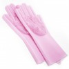 Силіконові рукавички Magic Silicone Gloves Pink для прибирання чистки миття посуду для будинку. Колір рожевий
