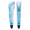 3D ручка Smart 3D Pen 2 c LCD дисплеєм, Цікава ручка 3д для дітей, Оригінальна. Колір: блакитний
