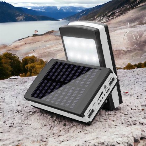 УМБ Power Bank Solar 90000 mAh мобільне зарядне з сонячною панеллю та лампою, Power Bank Charger Батарея