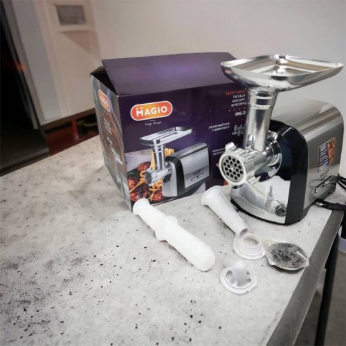М'ясорубка Magio MG-269, 2400 W, м'ясорубка електрична метал, м'ясорубка з металевим редуктором