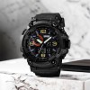 Годинник наручний чоловічий SKMEI 1520BK BLACK, армійський годинник протиударний. Колір: чорний