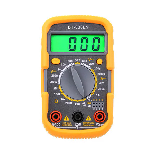 Мультиметр DT-830 LN з підсвічуванням та звуком ABaTap до 750 В Помаранчевий, тестер для вимірювання напруги