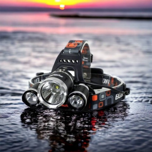Ліхтар Police 3000-T6+2XPE (2х18650, 5 режимів, Zoom, 1500 люмен), Налобний ліхтар з лінзою