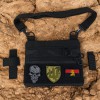 Сумка тактична чорна для скритого носіння з кобурою, чоловічий месенджер з кордури