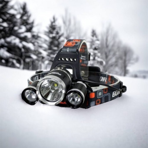 Ліхтар Police 3000-T6+2XPE (2х18650, 5 режимів, Zoom, 1500 люмен), Налобний ліхтар з лінзою