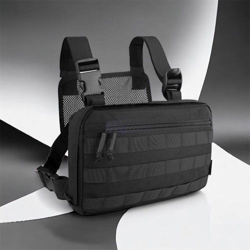 Тактична нагрудна сумка з Cordura 1000D, розгрузка чоловіча чорна