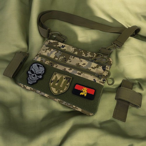 Сумка-кобура піксель камуфляж, тактична чоловіча наплічна сумка з тканини кордури AOR -1
