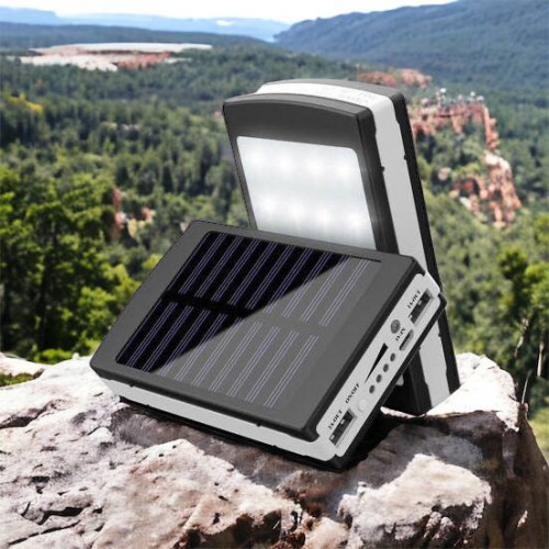 УМБ Power Bank Solar 90000 mAh мобільне зарядне з сонячною панеллю та лампою, Power Bank Charger Батарея