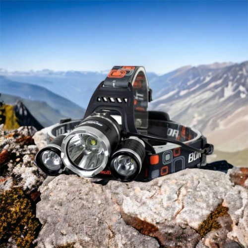 Ліхтар Police 3000-T6+2XPE (2х18650, 5 режимів, Zoom, 1500 люмен), Налобний ліхтар з лінзою