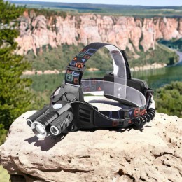 Ліхтар налобний W602-T6-2XPE Bike з велокріпленням 2x18650, світлодіодний ліхтар на лоб, надпотужний