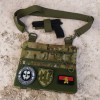 Сумка-кобура мультикам наплічна з липучкою для шевронів, тактична сумка чоловіча з кордури