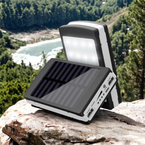 УМБ Power Bank Solar 90000 mAh мобільне зарядне з сонячною панеллю та лампою, Power Bank Charger Батарея