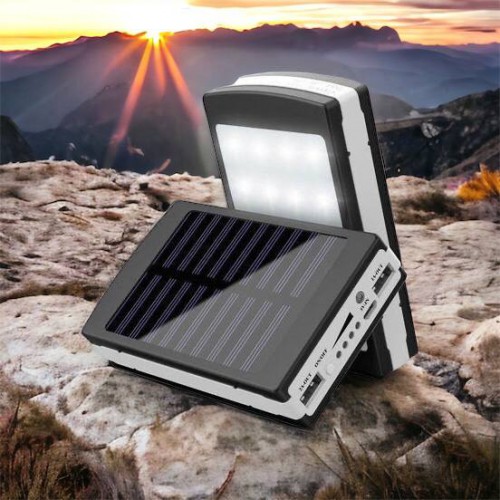 УМБ Power Bank Solar 90000 mAh мобільне зарядне з сонячною панеллю та лампою, Power Bank Charger Батарея