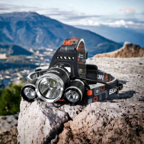 Ліхтар Police 3000-T6+2XPE (2х18650, 5 режимів, Zoom, 1500 люмен), Налобний ліхтар з лінзою