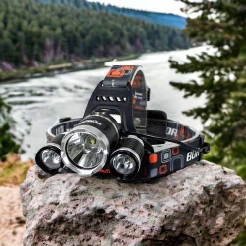 Ліхтар Police 3000-T6+2XPE (2х18650, 5 режимів, Zoom, 1500 люмен), Налобний ліхтар з лінзою