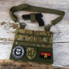 Сумка-кобура мультикам наплічна з липучкою для шевронів, тактична сумка чоловіча з кордури