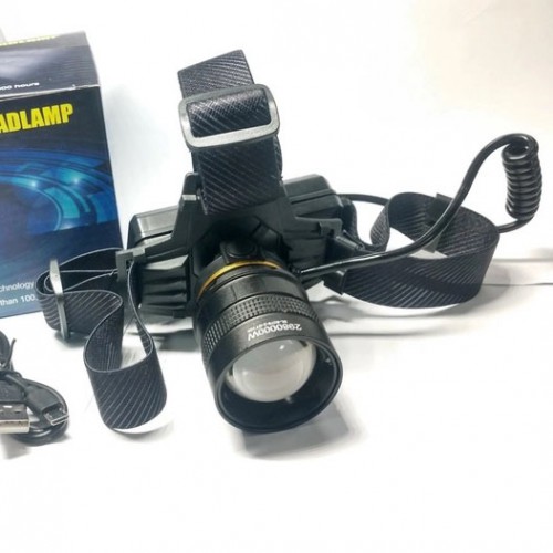 Яскравий ліхтар налобний Bailong BL-8076-2-GT100, Ліхтар акумуляторний для риболовлі, Ліхтар на голову