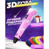 3D ручка Smart 3D Pen 2 c LCD дисплеєм, 3D ручка для розвитку уваги. Колір: рожевий