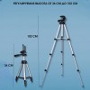 Штатив для телефону та фотоапарата Tripod 3110 PRO портативний трипод 0,35-1.02м висота. Колір: срібний
