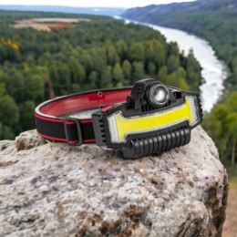 Налобний ліхтарик Bailong BL-W685-LTS+COB+RGB, 5 режимів, водостійкий, ударостійкий, USB кабель Type-c