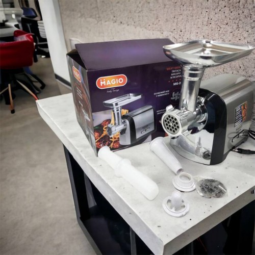 М'ясорубка Magio MG-269, 2400 W, м'ясорубка електрична метал, м'ясорубка з металевим редуктором