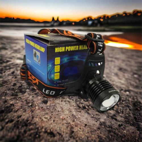 Ліхтар налобний Police BL-2189 T6 (MicroUSB), універсальний, з оптичним зумом, водонепроникний ліхтар