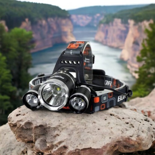 Ліхтар Police 3000-T6+2XPE (2х18650, 5 режимів, Zoom, 1500 люмен), Налобний ліхтар з лінзою