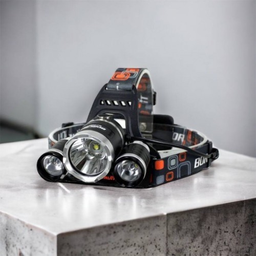 Ліхтар Police 3000-T6+2XPE (2х18650, 5 режимів, Zoom, 1500 люмен), Налобний ліхтар з лінзою
