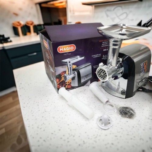 М'ясорубка Magio MG-269, 2400 W, м'ясорубка електрична метал, м'ясорубка з металевим редуктором