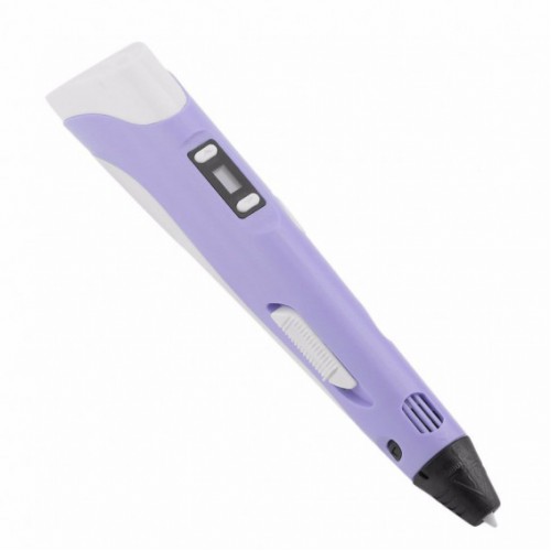 3D ручка Smart 3D Pen 2 c LCD дисплеєм, Ручка для об'ємного малювання, Дитяча 3д ручка. Колір: фіолетовий