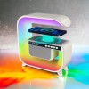 Нічний акумуляторний RGB G3 з бездротовою зарядкою 15W і Bluetooth колонкою 3W Настільна смарт лампа