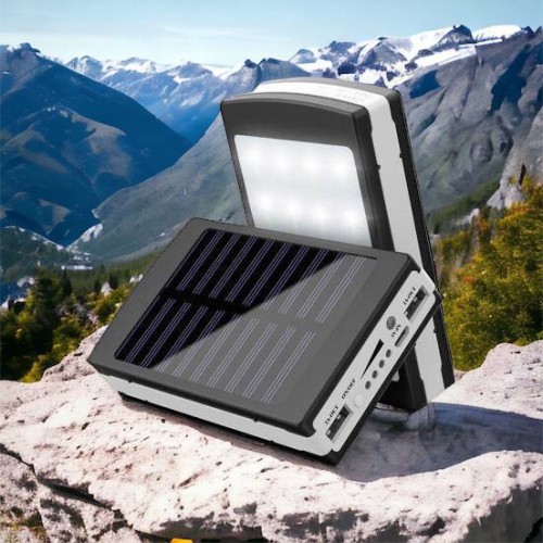 УМБ Power Bank Solar 90000 mAh мобільне зарядне з сонячною панеллю та лампою, Power Bank Charger Батарея