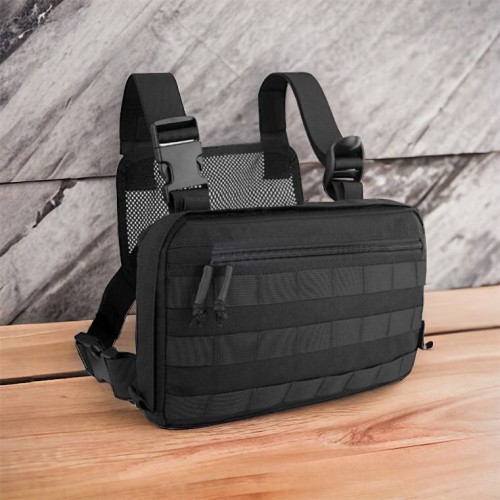Тактична нагрудна сумка з Cordura 1000D, розгрузка чоловіча чорна
